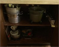 Dishware, small appliances, cookbooks