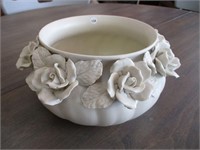 Porcelain Basket with Roses