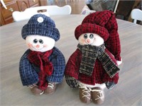 Pair of Christmas Shelf Sitters Snowmen
