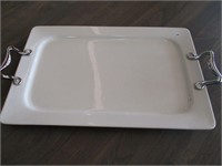 White 18" Serving Tray
