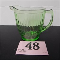 VASELINE GLASS PITCHER 6 IN