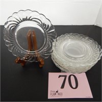 SET OF 8 HEISEY PLATES 5.5 IN