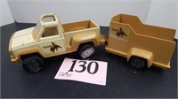 TONKA TRUCK WITH HORSE TRAILER 15 IN