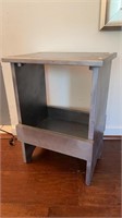 Silver Side Table Nightstand 15x11x21