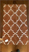 NWT Rug 25.6”x43.3” Chenille Poly Casablanca