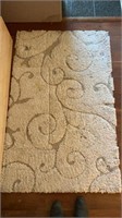 38x60 Rug, as found Swirls Pattern Beige