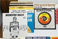 Lot of 45rpm Records, Beatles, Rolling Stones,