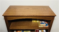 Dark, Hardwood Book Shelf, 30.5” w x 14” d x 48”
