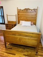 Oak Full Size Bed with Sealy Comfort Series