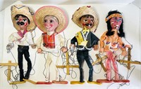 4 Mariachi String Puppets