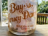 Bayes Jersey Dairy, Shepherd, Michigan, One Quart