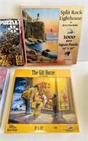 4 Puzzles, Sealed, 1 seal ripped but never