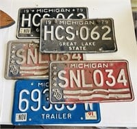 License Plates, Fish Board, 3 Sets of Deer