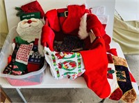 Christmas Stockings, Tree Skirt, Table Covers,