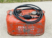 5 Gallon Metal Boat Gas Tank with Hose for