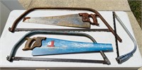 5 Saws, 1 had a painted scene on it, all have