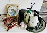 Bass Thermometer, Jumper Cables, 2 Spayers,