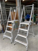 2 Allweld 1.2m Foldaway Platform Ladders