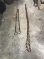 2 logging Chains 1 end Hook other end with "O" rin