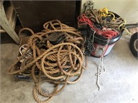 Large Selection of Rope w/ Pulley & Hook