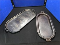 2 Vintage Cast Iron Griddles