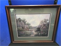 Amish Print - Matted and Under Glass