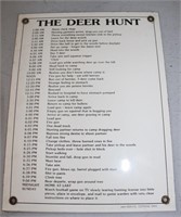 The Deer Hunt porcelain over steel sign USA