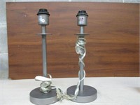 Pair of Metal Lamps