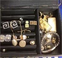 Mens jewelry box and contents