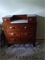 Marble Inlay Eastlake Victorian Dresser