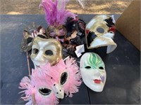 Masquerade masks and sombreros doll clothes and