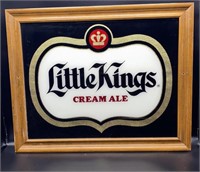 Little Kings Cream Ale Glass Advertising