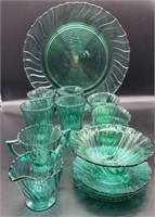 Jeanette Swirl Glassware
