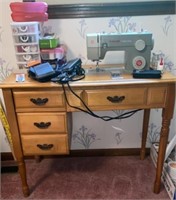 Singer Heavy Duty Sewing Machine and Supplies
