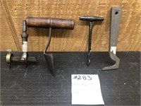 4- Vintage Tools, Hole Saw, Bit