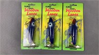 (3x) Gilmore Genuine Wooden Lures