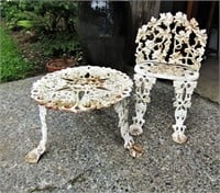Cast Iron Garden Chair & Table