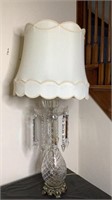 Tall Crystal Lamp & Custom Shade by Diane