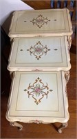 Vintage Painted Nesting Tables