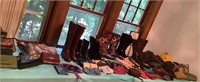 Large Lot of Boots Shoes & Purses