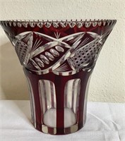 Cut to Clear Czech Bohemia Vase