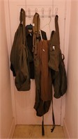Military Duffle Bags Sleeping Bag and Suspenders