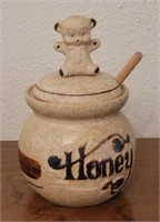 Cute Pottery Honey Pot