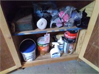 Contents of Cupboard w/Several Respirators