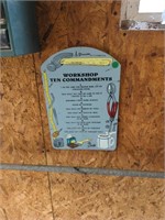 Workshop ten commandments sign