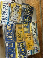 Large collection of license plates