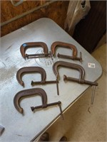 5 variable size C clamps