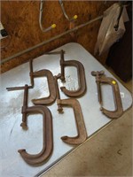 5 large C clamps