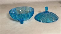 Blue Glass Candy Dishes