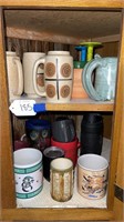 2 Shelves of Mugs